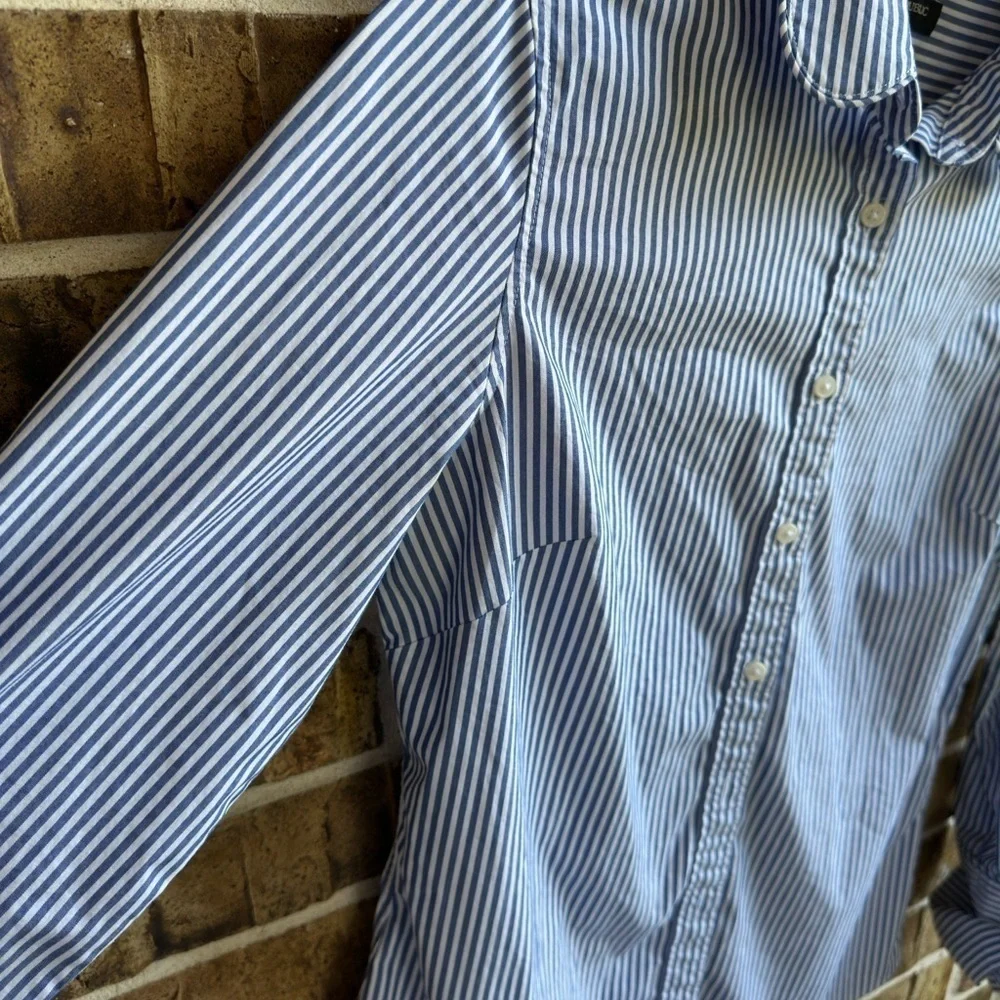 Banana Republic Blue Striped Casual Shirt